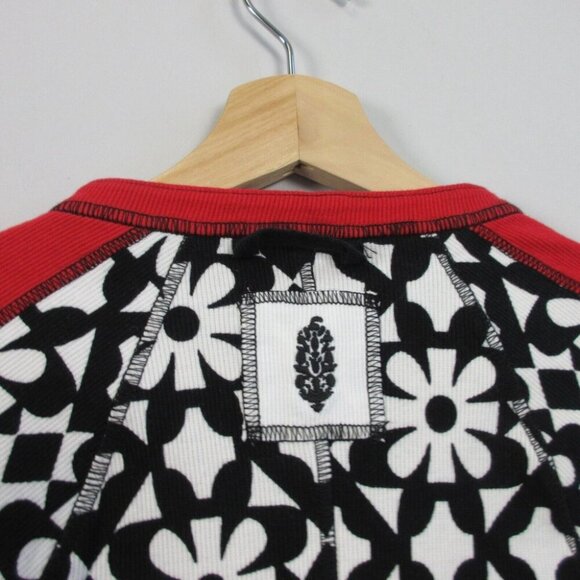 FP Movement Kick Off Printed Layer Top Women M Aspen Onyx Combo Henley Skii 246 - Picture 5 of 11